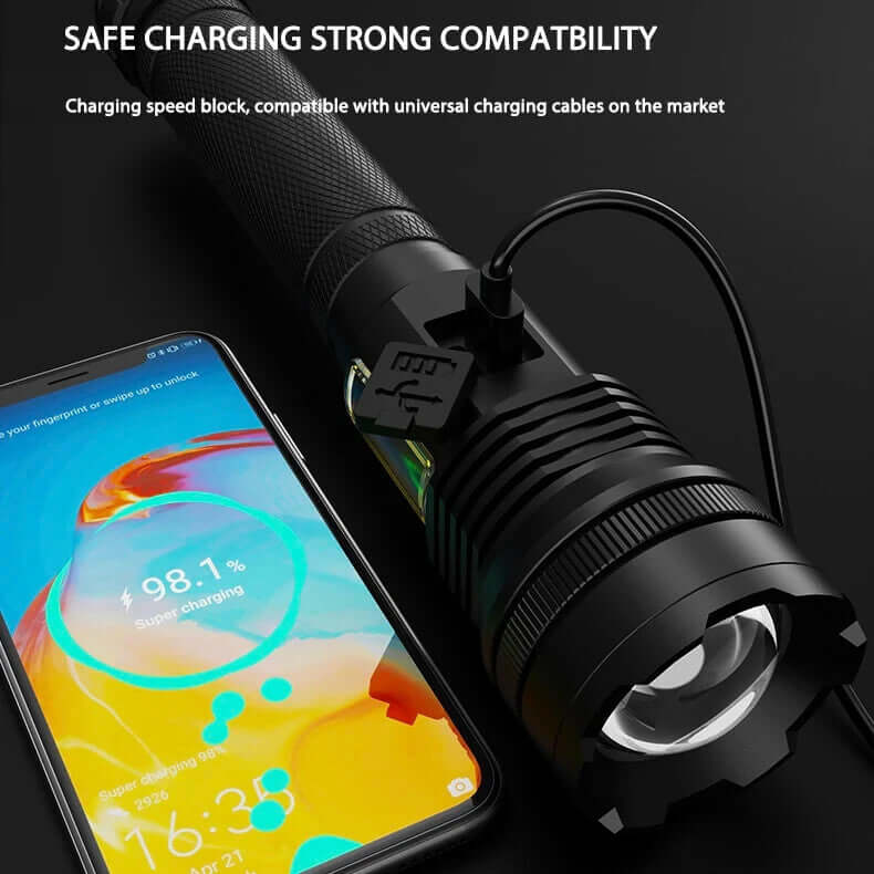 MUCITUP Muctac CHARGE Flashlight, 5000+ LMS, Zoomable, LED, USB, IP65, Aluminum Alloy - Image 9