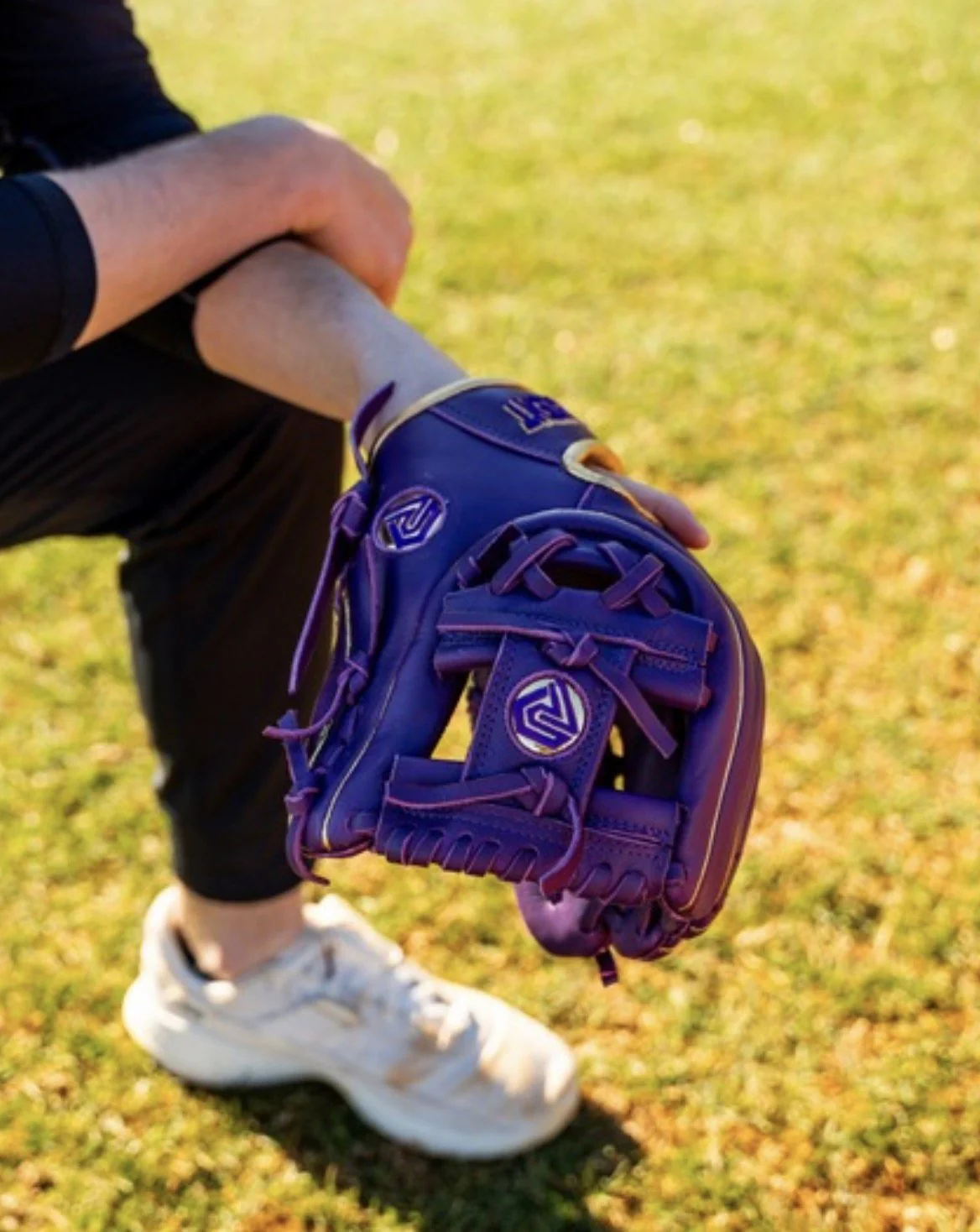 Resilient SFBL Relic MXT Series - Purple & Gold Baseball Glove - Image 3