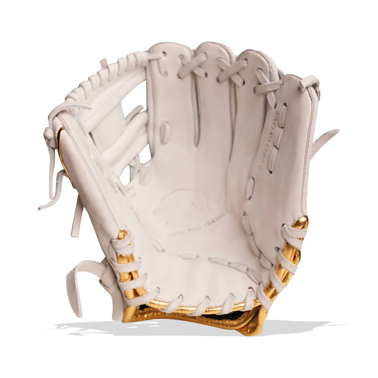 Resilient SFBL Relic MXT Series - White & Gold Baseball Glove - Image 3