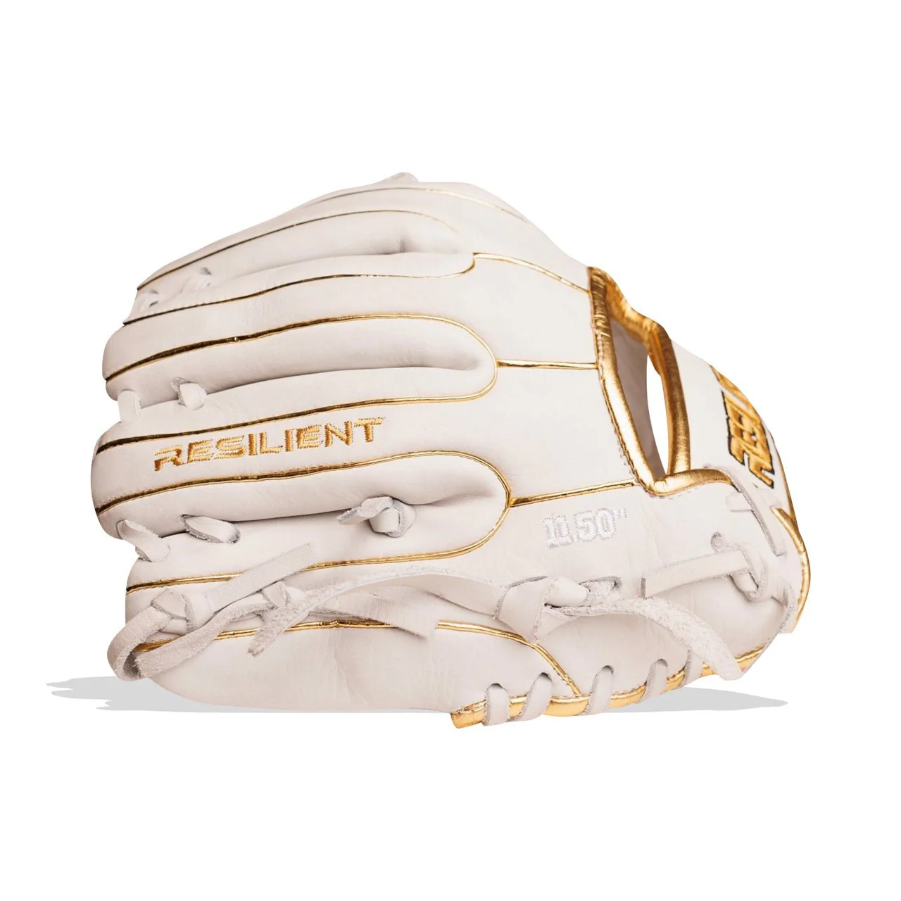 Resilient SFBL Relic MXT Series - White & Gold Baseball Glove - Image 4