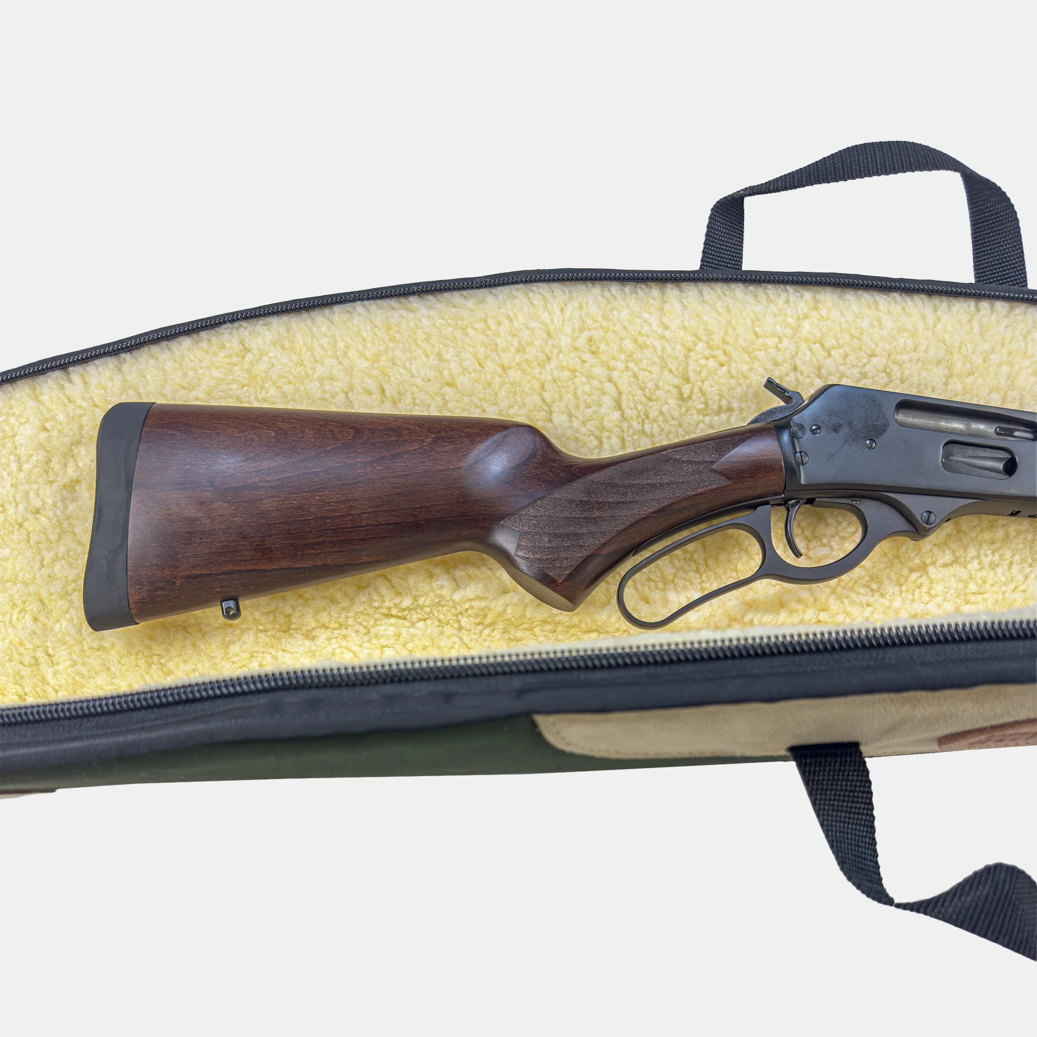 Hunter Suede & Canvas Long Gun Case - Image 4