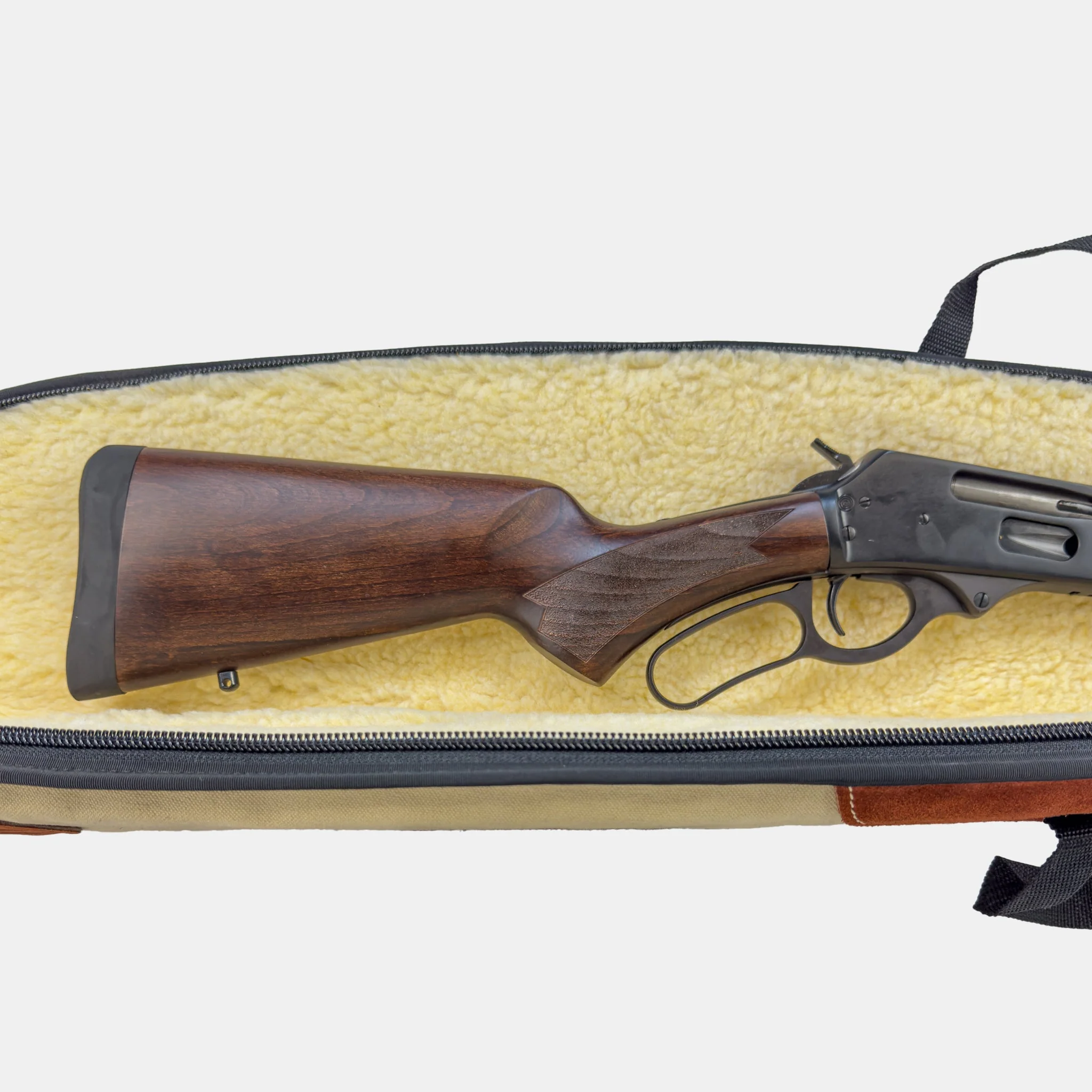 Hunter Suede & Canvas Long Gun Case - Image 8