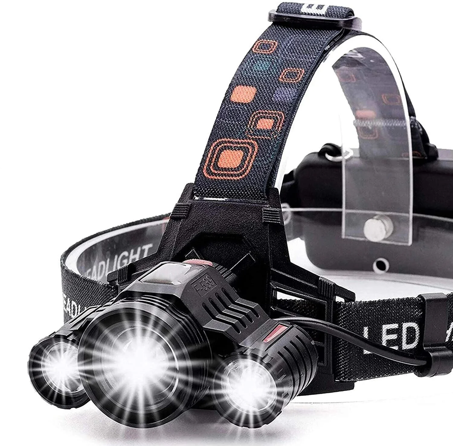 MUCITUP T6 Rechargeable LED Headlamp, Zoom Focus, 4 Modes, USB-C, IP55, Black/Red - Image 7